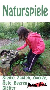 Naturspiele mit Holz und Steinen