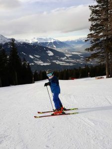 stressfrei abnehmen mit Bewegung, skifahren, skipiste