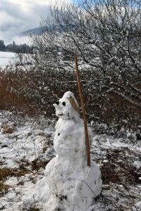 Schneemann bauen