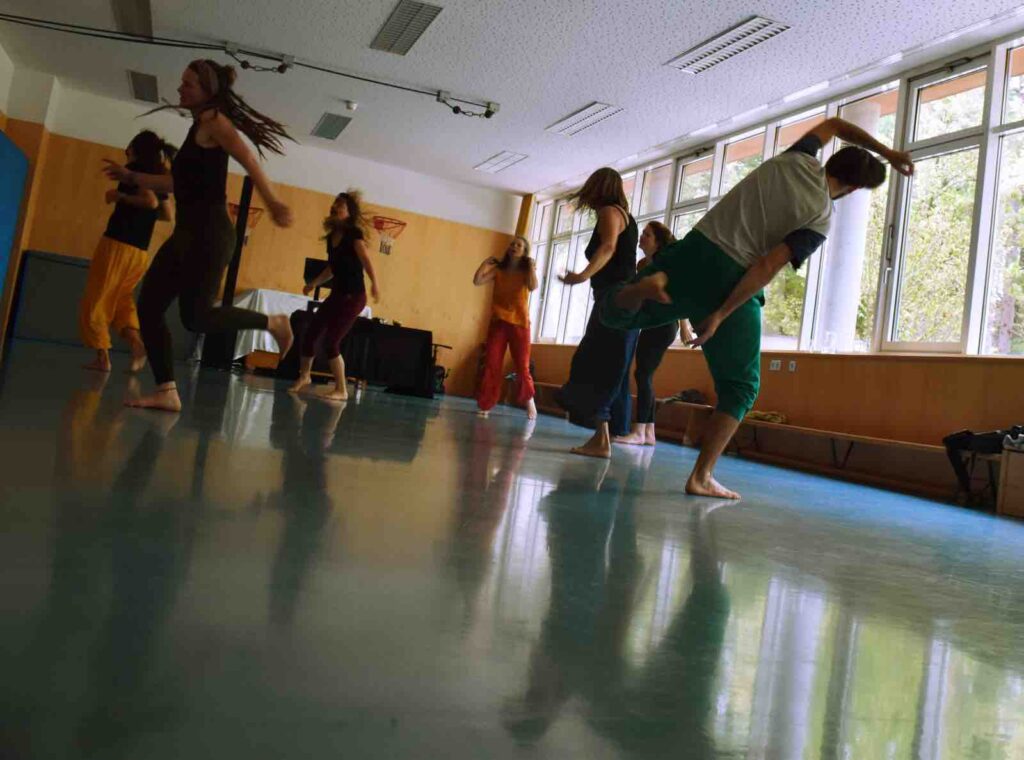 5 Rhythmen: Der dritte Rhythmus steht für das Chaos, ekstatische und ich-auflösende Hingebung. Die Tänzer*innen geben alles. Der Tanz wird schnell und fordernd, mit-reißend.