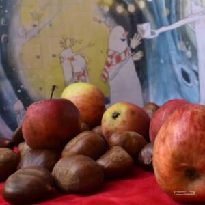 Maronen und Äpfel vor dem Paarzeit Adventskalender